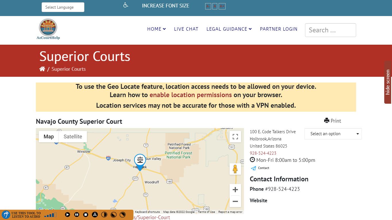 Navajo County Superior Court - AzCourtHelp